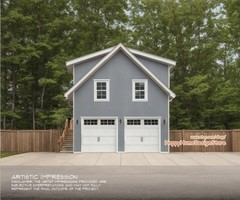 Two Car ADU Garage Loft 22’x22′ Architectural Plans – Blueprint Digital PDF