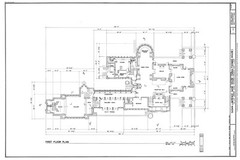 Frank Lloyd Wright’s Dana House Prairie Style home, detailed architectural plans