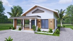 20×30 Small House Plan 6×9 Meter 2 Bed 1 Bath Gable Roof (PDF &A4 Hard Copy)