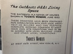 1950 Today’s Woman house plans design architecture MCM blueprints 16th barbecue
