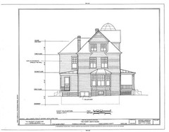 Victorian Queen Anne Style architectural home, tower, porches PRINTED PLANS
