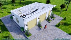 30×20 Garage Shed Plan 9×6 Meter 2 Car Shed Roof PDF Plans (A4 Hard Copy)
