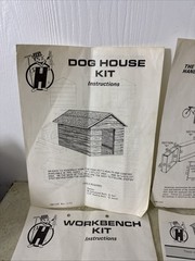 Vintage Handyman Kits Lot Of 4 Dog House Workbench Garage Tool