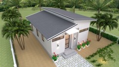 20×26 Feet Tiny House Plans 6×8 Meter 1 Bed 1 Bath Shed Roof PDF (A4 Hard Copy)