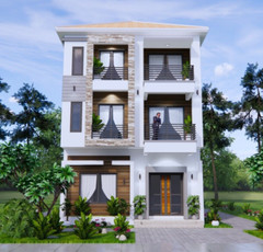 23×30 Feet House Design Plans 7×9 Meter 5 Beds 6 Baths Modern Hip (A4 Hard Copy)