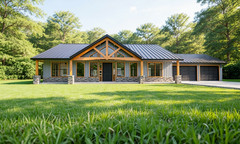 2,080 Sqft (Living) Modern Farm House with – 3 Bedrooms and 2 Baths with Garage