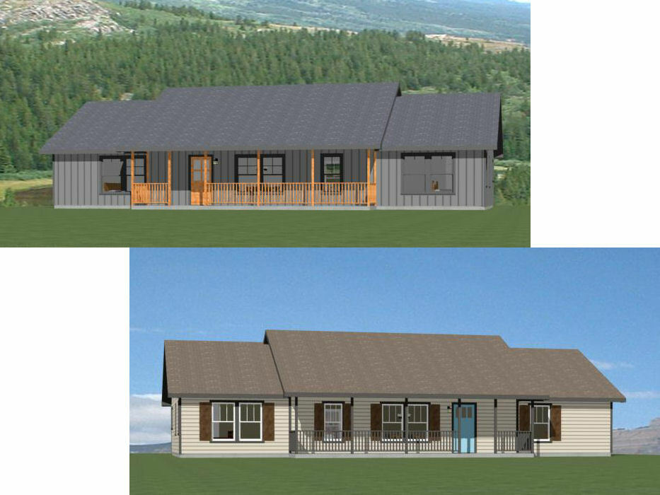 60×30 Houses — 3 Bed 2 Bath — PDF FloorPlan — 1,800 sqft — Model 2F and 2G