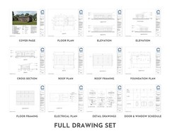 Modern Cabin House, 20′ x 44′, 880 Sq Ft, Tiny House, Architectural Plans