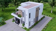 23×30 Feet House Plan 7×9 Meter 3 Beds 3 Baths Terrace PDF Plan (A4 Hard Copy)