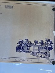 COMPLETE 8 + Sheet VINTAGE A-Frame Cabin Blueprints National Plan RARE