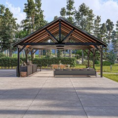24’x20’ Multi-Functional Pavilion Plans: Large Outdoor Shelter Blueprint