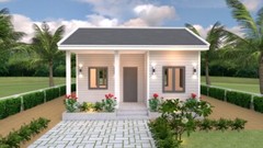 23×20 Feet Small House Design 7×6 Meter One Bedroom Gable Roof (A4 Hard Copy)