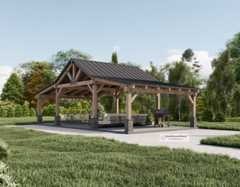 Pole Barn Pavilion Plans with Double Lean