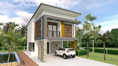 Small House Plan 20×36 Feet 6×11 Meter 3 Beds 3 Baths Shed Roof (A4 Hard Copy)