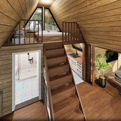 Tiny House Plans, 20’x24′ A Frame House Plans, A Frame Cabin Plans, Hard Copy