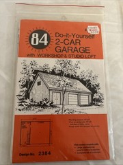 84 Lumber plans, lot of 2: 2-car garage, pole barn