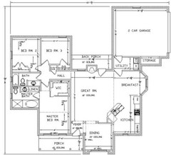 Betty_1646G 3 bed rm. / 2 bath , 2 car garage