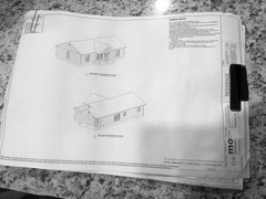 Full Set of single story Barndo 2 bedroom 2 bath house plans 1/8 scale