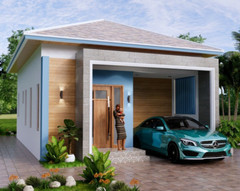 Custom Small House Design 6×9 Meter 2 Beds 1 Bath 20×30 Feet Hip (A4 Hard Copy)