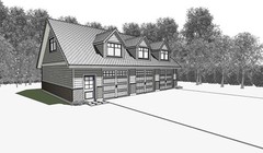Triple Car / 3 Car Garage Plan / Architectural Blueprints – 43 x 30