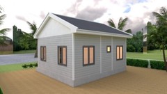 23×20 Feet Small House Design 7×6 Meter One Bedroom Gable Roof (A4 Hard Copy)