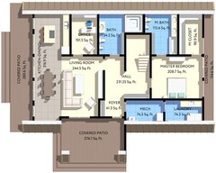 64’x50’ 2-Beds 3-Baths Charming A-Frame Architectural Plans CAD FILES Download