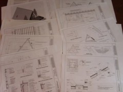 A-Frame Cabin House Plans 1344 sq ft. two bedrooms.