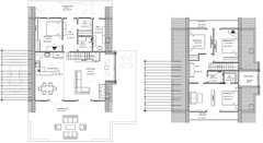 45’x57’ 4 Beds, 2 Baths A-Frame Cabin Architectural Build Plans PDF.