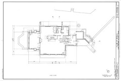 4 bedroom open plan home by Frank Lloyd Wright, printed architectural drawings