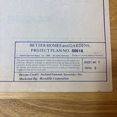 Better Homes & Gardens Project Plan No 50618 Design Ireland-Gannon Prints 1986