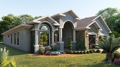 BLUEPRINTS MEDITERRANEAN HOUSE PLAN ARCHUP #106M