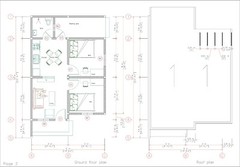 20×33 Feet Small House Plan 6×10 Meter 2 Bed 1 Bath Shed Roof (A4 Hard Copy)