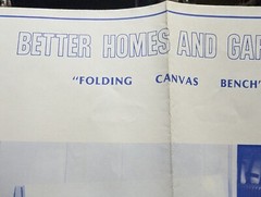 Better Homes & Gardens Wood Plans 1977 BBQ Cooking Center or Folding Cnvas Bench