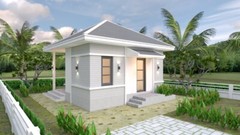 20×20 Feet Small House Plans 6×6 with One Bedroom Hip Roof (A4 Hard Copy)