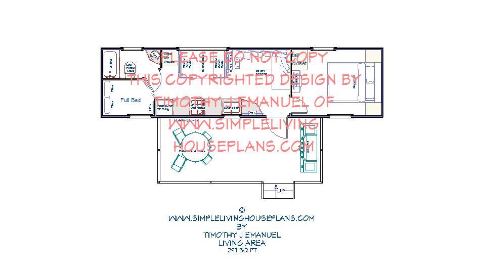 297sqft -8’6″x35′ Tiny House design – ala cart