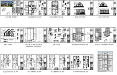 40’x52′ 2-Story, 4 Bed, 3-Bath Cozy Barnhouse Architectural Plans PDF Download.