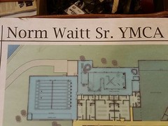 23″ X 35″ Architects Floorplan for the NORM WAITT SR YMCA in SIOUX CITY IOWA