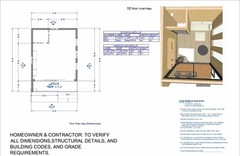 4x5m Mini Office Pod Plans – Compact Design with Seating Area, Desk, and Storage