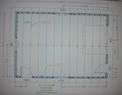 PERMIT READY 20′ x 24′ GARAGE PLAN DRAWN TO SCALE BLUEPRINTS AND MATERIALS LIST