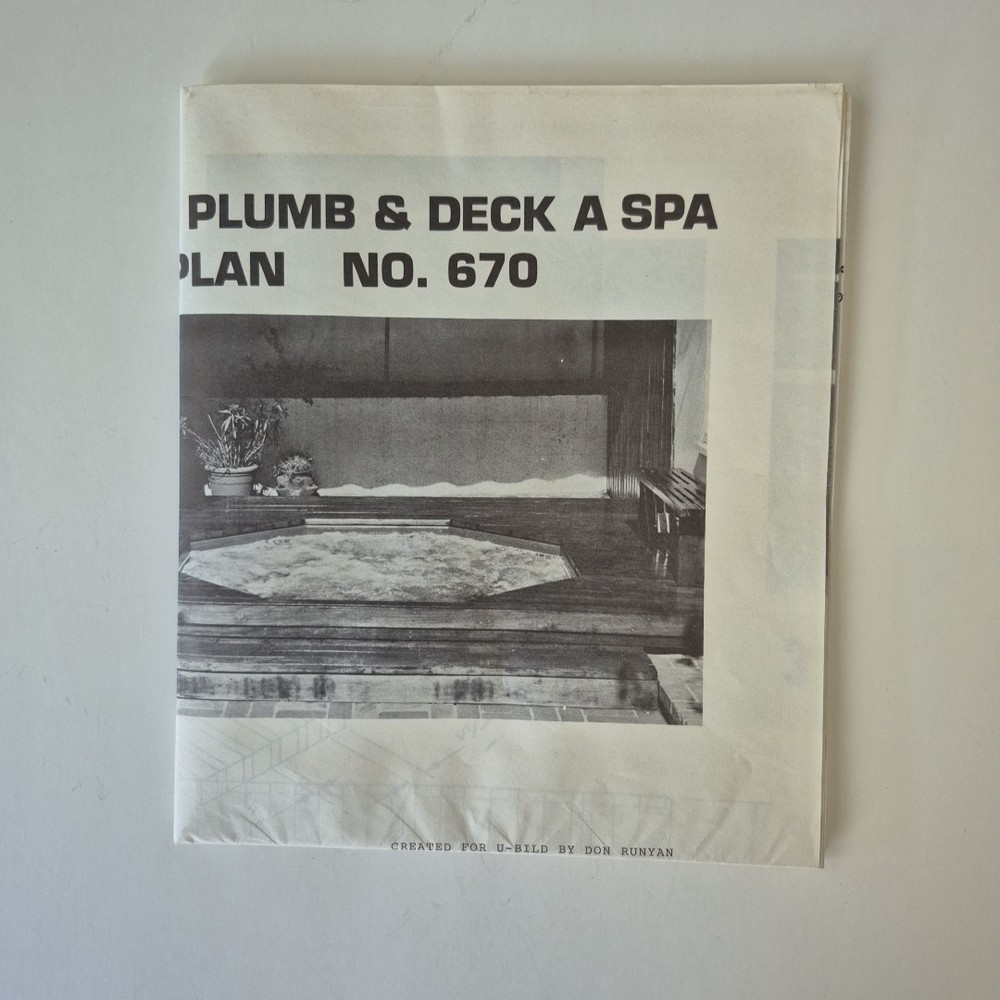 How To Plumb And Deck A Spa Large Foldable Plans Instructions by Don Runyan