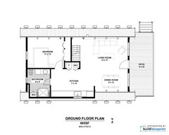 24′ x 36′ Modern A-Frame Cabin Architectural Plans Blueprint PDF Download