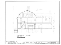 Colonial gambrel roof house plan, Early American, printed architectural drawings