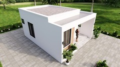13×20 Feet Small House Plan 4×6 Meter 1 Bed 1 Bath Hidden Roof PDF +A4 Hard Copy