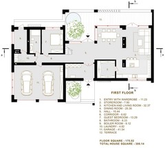 Modern House Plan Building Plans Blueprints 330m 3,550ft