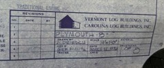 1976 Vermont & Carolina Log Builders Inc Log Cabin Blueprints J Driesch Decor