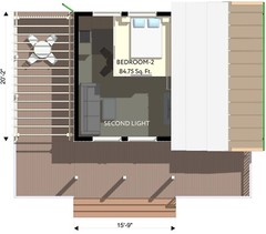 Cozy Charming Tiny House 2 Bed, 1 Bath Architectural Build Plans PDF Download