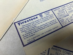 14 Vintage Firestone Tire And Rubber Blue Prints Rare 1980’s
