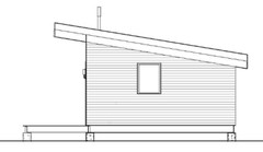 Modern 19′ x 28′ ADU/In-law Cabin / Guest / Tiny House Plans and Blueprints