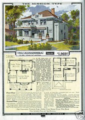 1925 Sears House Mission Style home plan, 4 bedrooms printed architectural plans