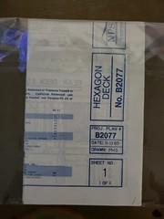 UCANDO B2077 Hexagon Deck Plans Rebagged With Material List NOS